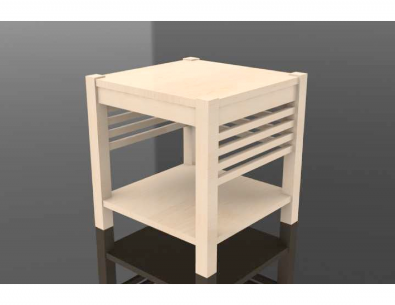 PHOTO RENDERING OF A TABLE THAT WAS DRAWN WITH SOLIDWORKS